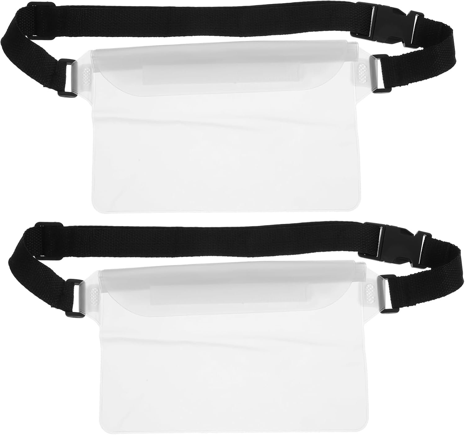 Waterdichte Heuptas voor Telefoon - Met Verstelbare Band - Voor Zwemmen, Snorkelen, Varen, Vissen, Kajakken - 2 stuks - Transparant Wit