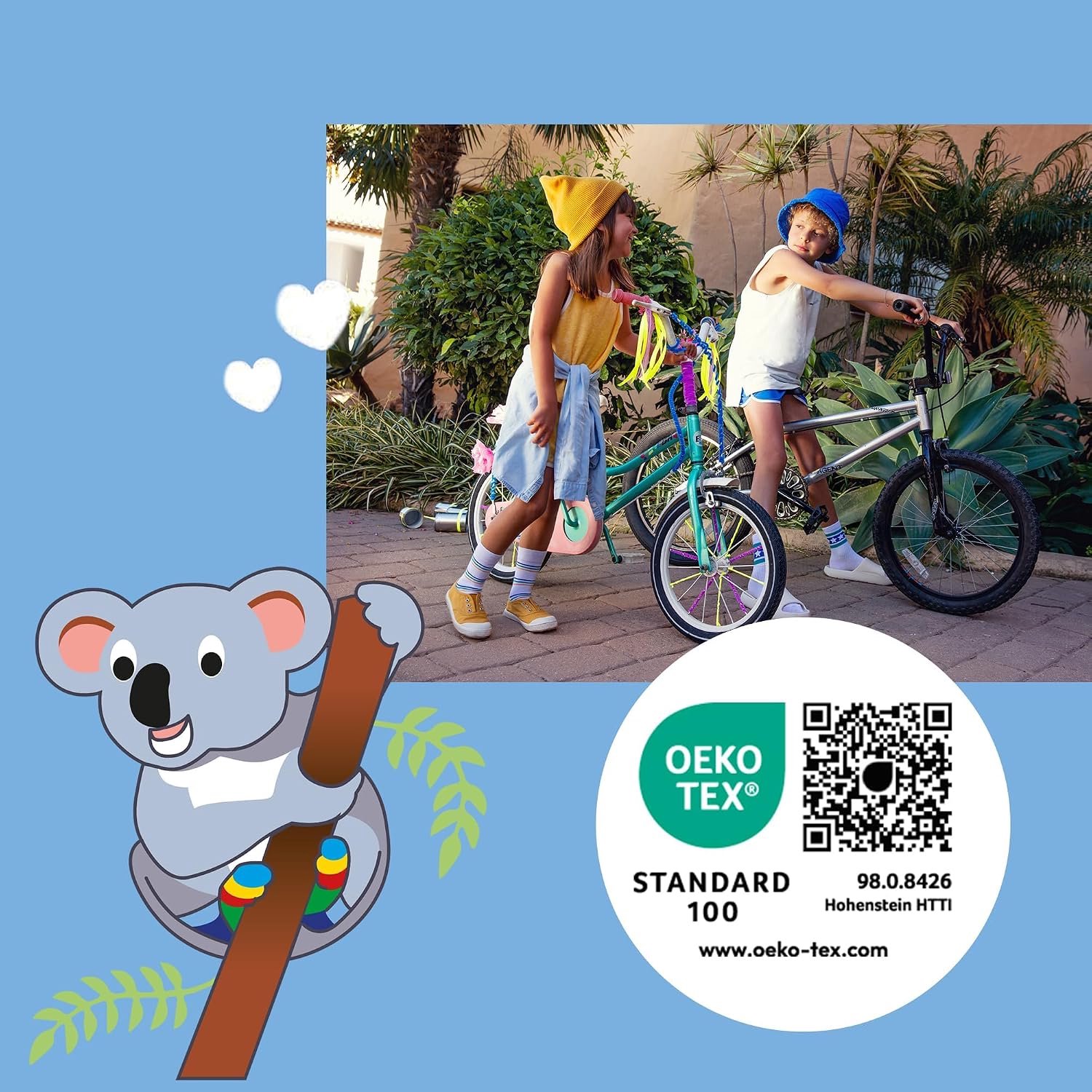 3-pack babymaillot/kindermaillot effen kleuren, 3 katoenen maillots voor meisjes en jongens, MADE IN EUROPE