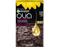 Garnier Olia Kastanje Lichtbruin 5.15 - Permanente Haarkleuring Zonder Ammoniak - Tot 100% grijsdekking - Haarverf
