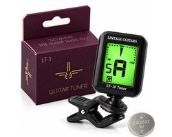 Lintage Guitars LT-1 Stemapparaat – Digitale Gitaar stemmer Tuner – Chromatisch – Clip-On – Gitaar, Basgitaar, Viool, Ukulele & Banjo