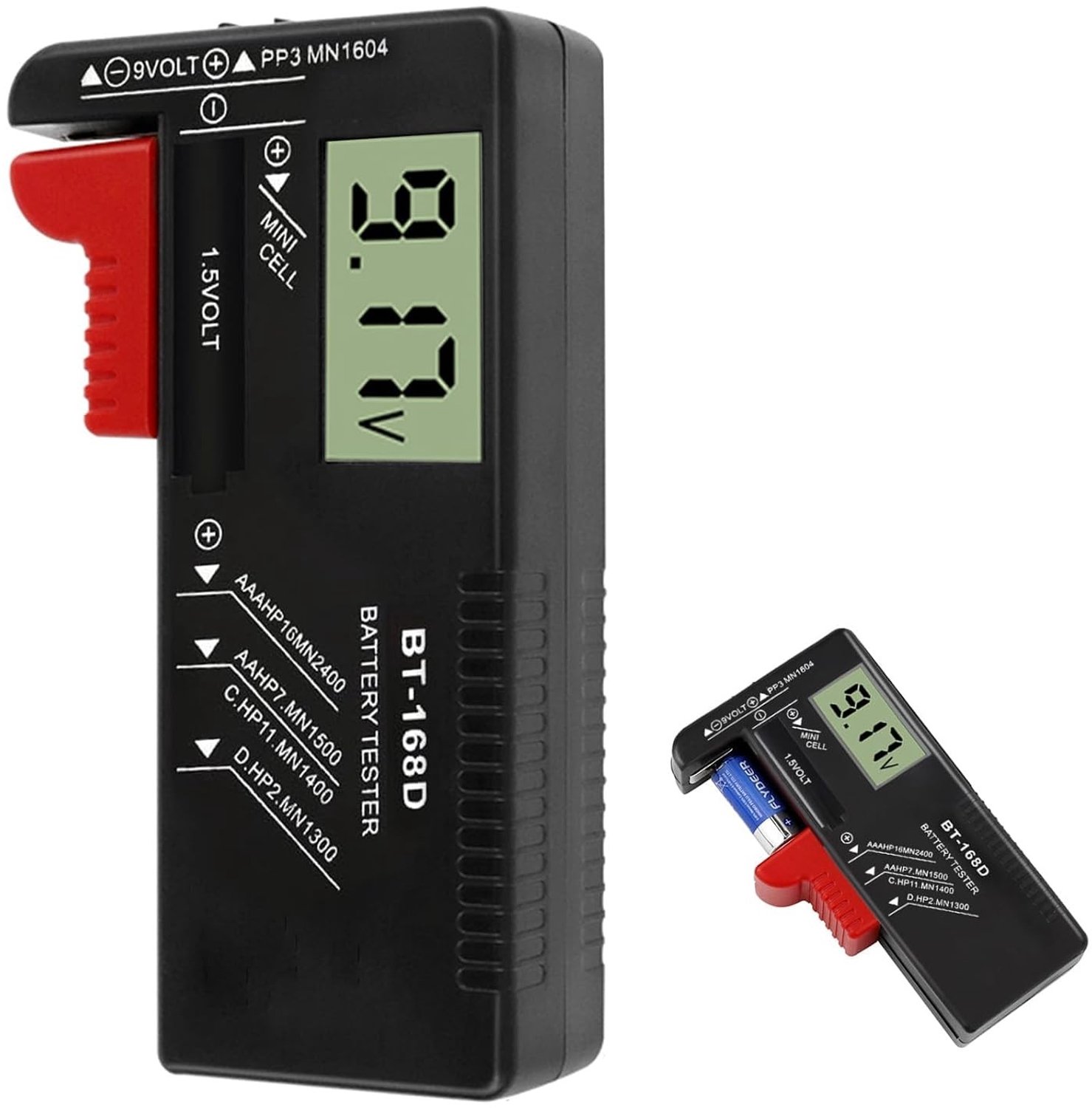 Digitale Batterijtester - Voor Alkaline en Oplaadbare Batterijen - Handzaam en Gebruiksvriendelijk