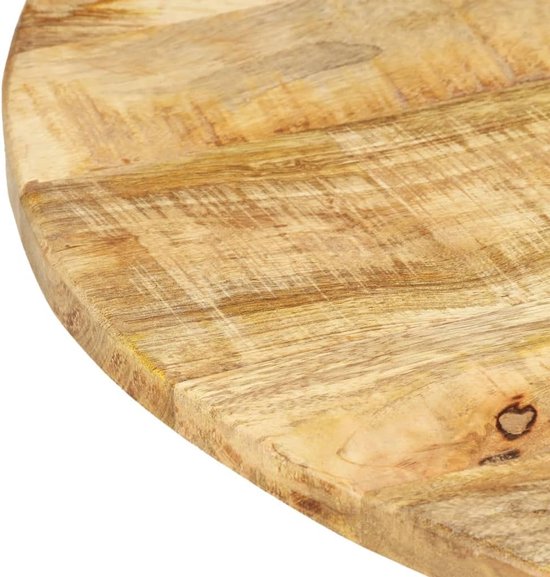Bijzettafel 68x68x56 cm massief mangohout industriele salontafel met poedercoating ijzeren poten compact salonkastje voor woonkamer slaapkamer houten tafeltje unief houtnerf — afbeelding 2