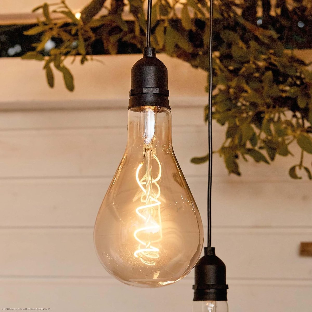 Hanglamp - Goud - Goud - Dimbare Retro Hanglamp met Afstandsbediening - Voor Buiten