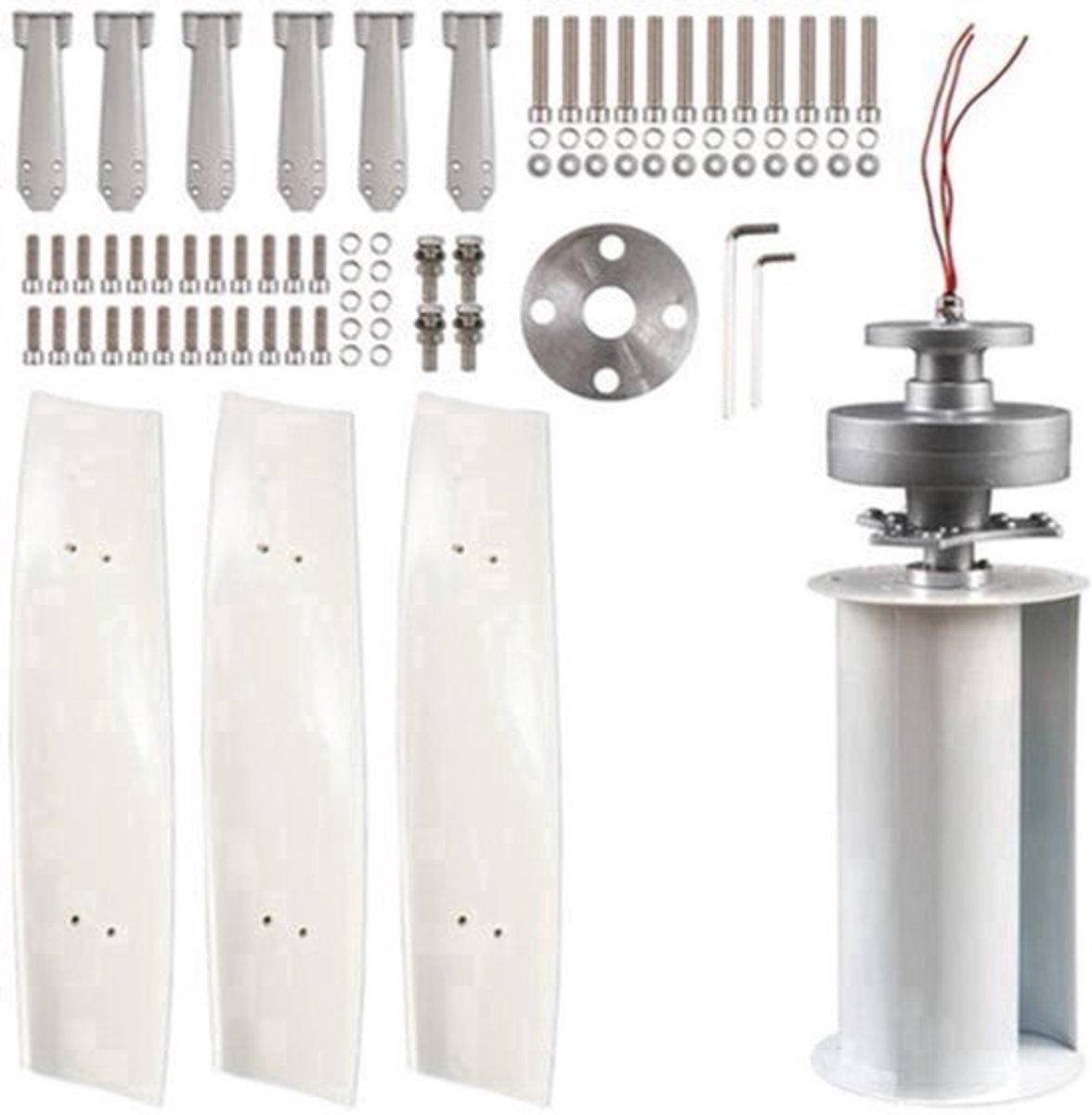 Verticale Windturbine – Windmolen – Windgenerator – Dynamo – Windenergie Generator – 12V Met MPPT Controller – 3000W Vermogen – Stil En Compact Design