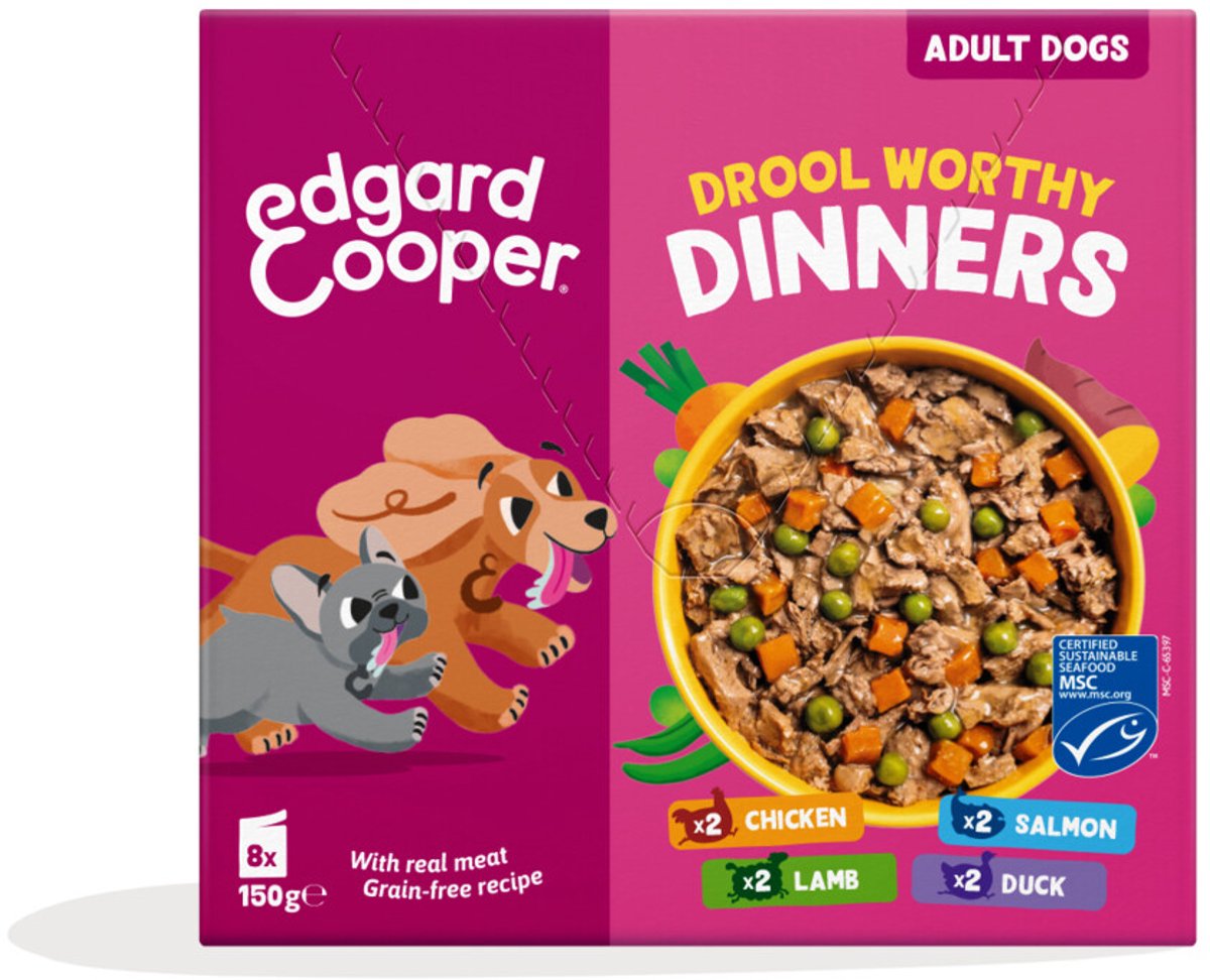 Edgard & Cooper Hond Adult Stew Pouch MP - 8x150 gr