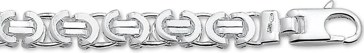 Vigor Armband Konings Plat 6,5 mm - Zilver