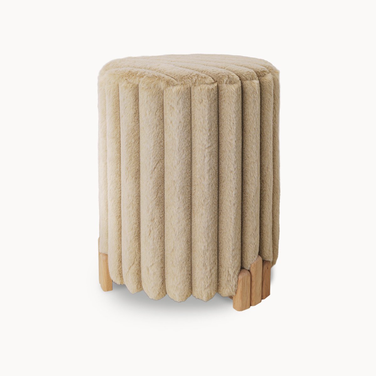 Your Little King Poef Big - Oh So Soft - Dutch Design - Handgemaakt in Nederland - Eikenhout