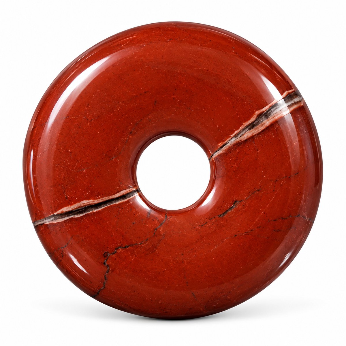 S4H® Carneool Donut Hanger – Gepolijste Edelsteen – 30 mm – Oranje Natuursteen – Energie, Motivatie & Zelfvertrouwen
