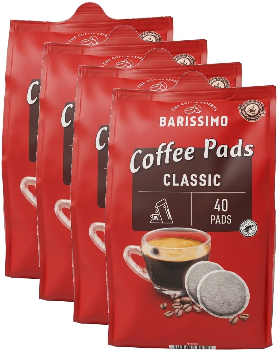 Barissimo Classic - Multipack - 160 (4x40) Koffiepads Compatibel met Senseo