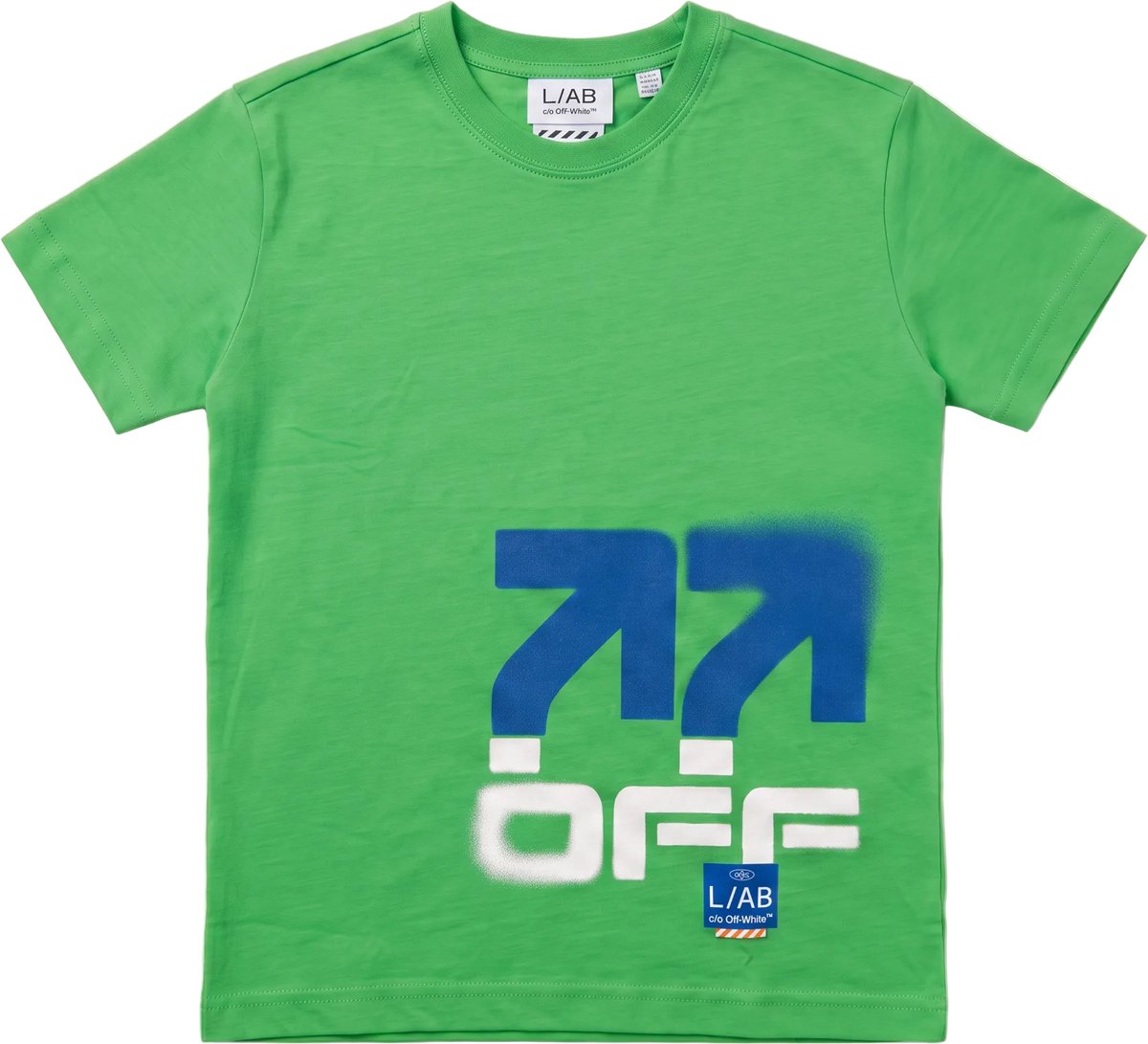 L/AB Off-White t-shirt jongens Off Stacked Classic Green - maat 152