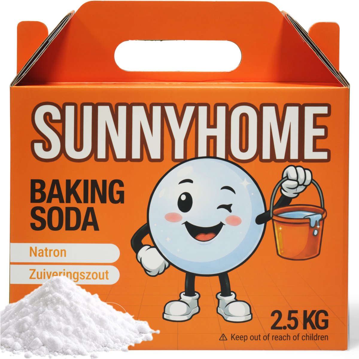 Baking Soda 2,5 kg – Zuiveringszout – Natriumbicarbonaat – Allesreiniger & Geurverwijderaar voor Schoonmaken & Wassen