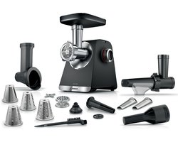 BOSCH Serie 6 MFWS660B Vleesmolen - 500 W - 3 Hakborden - Zwart