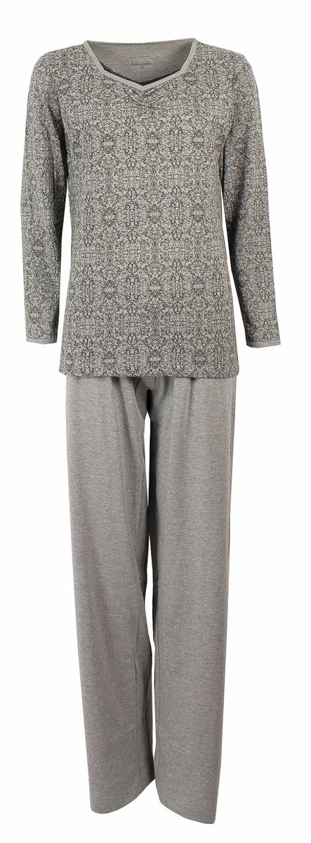 Irresistible Dames Pyjama - 100% Katoen - Grijs Bruin