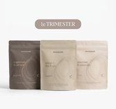 MomPwdr 1e Trimester Bundel - Zwangerschap Vitamine en Mineralen - Foliumzuur Zwanger - Magnesium - Omega 3 - Calcium - Zwanger - Mama Vitamine