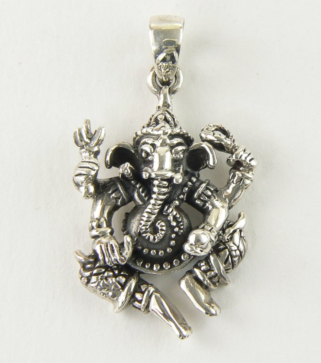 Zilveren Ganesha hanger