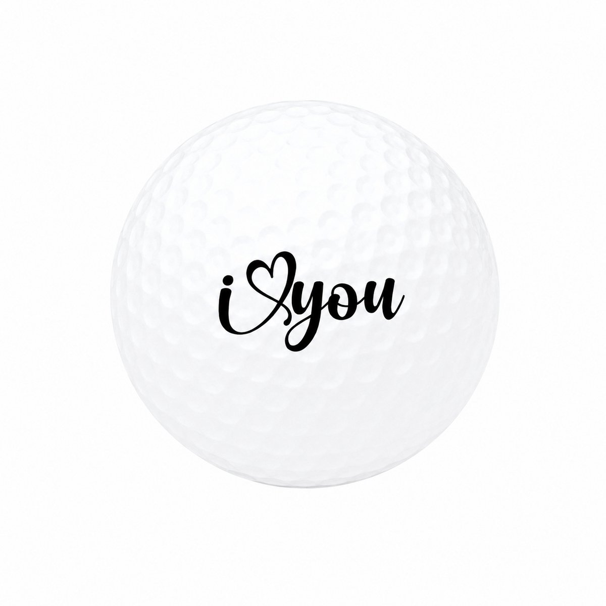 Golfballen I Love You Zwart - Valentijn Golf Cadeau - 15 stuks - Wilson - Bedrukte Golfballen