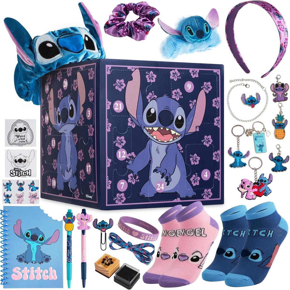 Adventskalender - Paars - Stitch Cube - Briefpapier en Accessoires - Voor Kinderen en Tieners