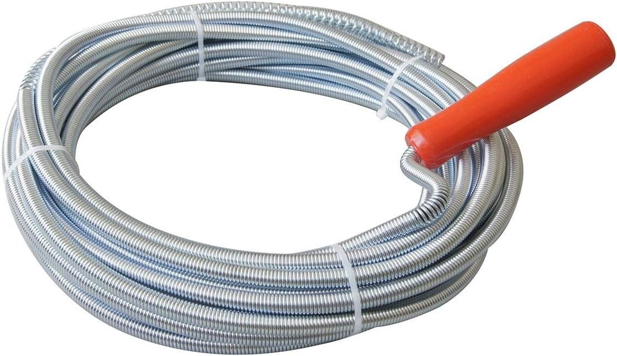 Afvoerreiniger flexibel - Zilver - 10 m x 9 mm - Stalen Flexibele Slang voor Keuken en Sanitair
