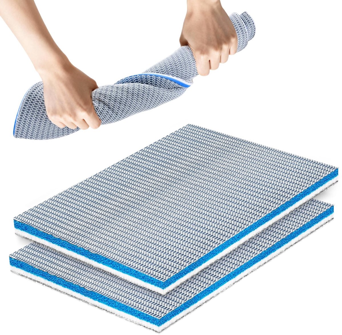Elzusha - Aquarium Filtermedia Spons Pads 40 x 60 cm, 2 Stuks