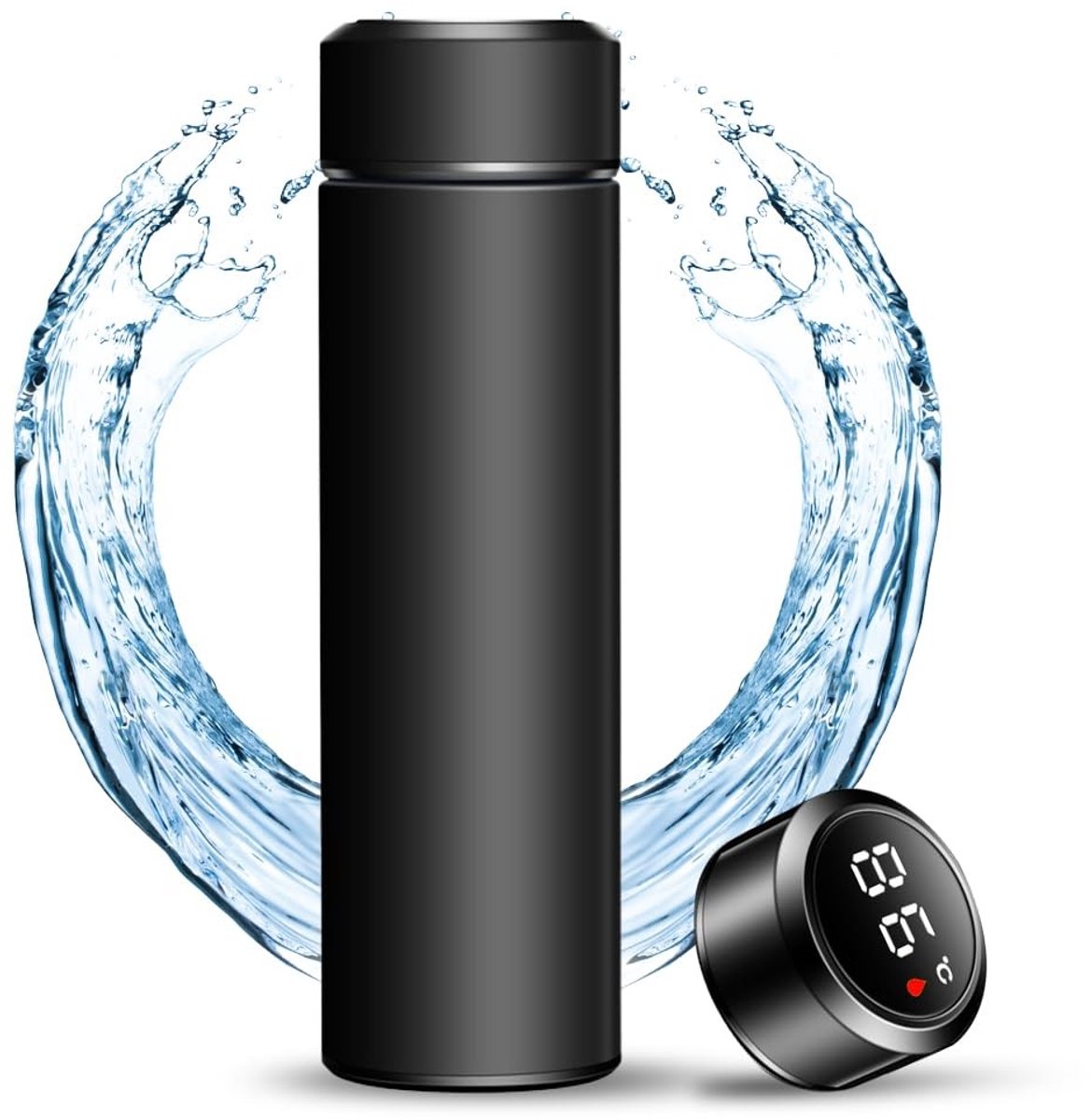 Elzusha - Thermosfles 500 ml met LED Temperatuurweergave