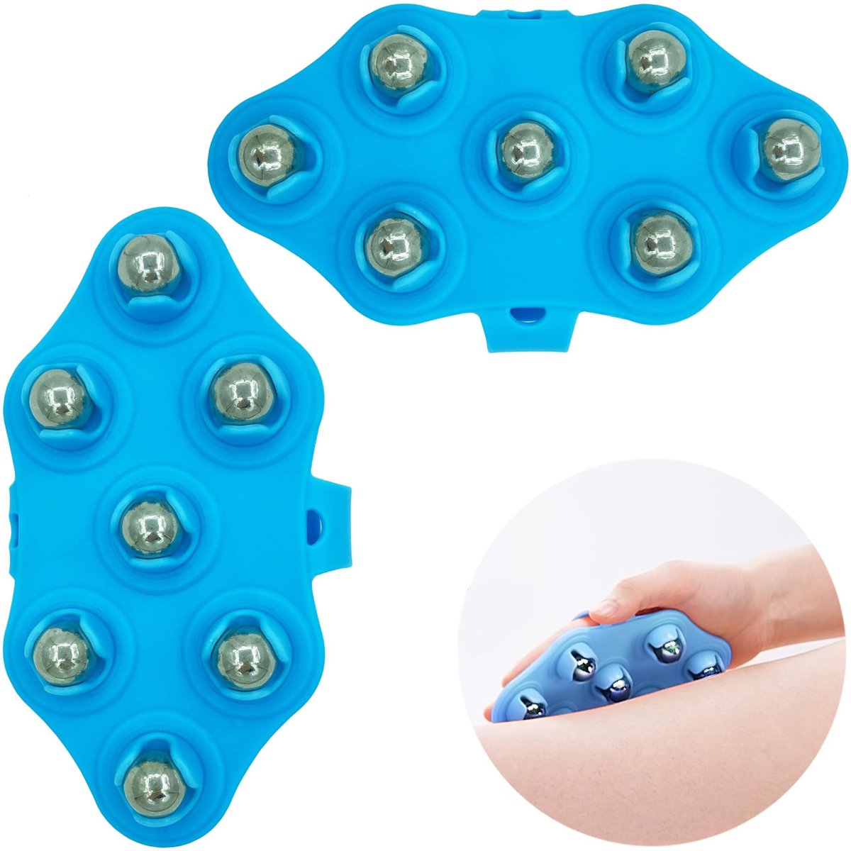 Elzusha - Massagehandschoenen met Rollerballen - Draagbare Spiervibrator