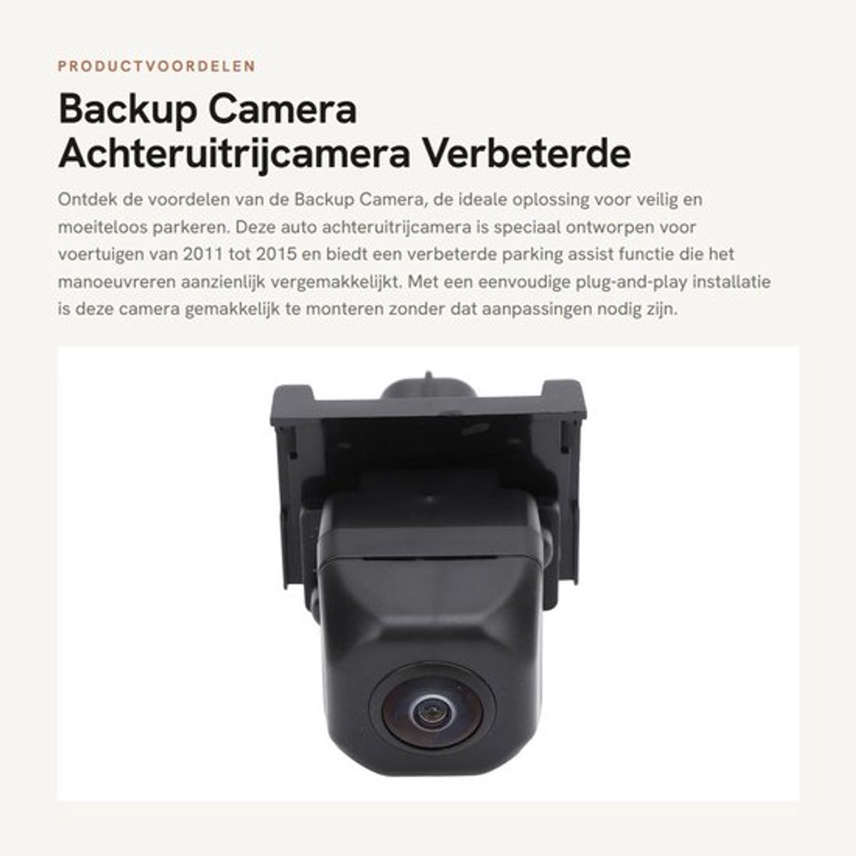 Dailygoods- Achteruitrijcamera Verbeterde Parkeerhulp - Duidelijk Zicht