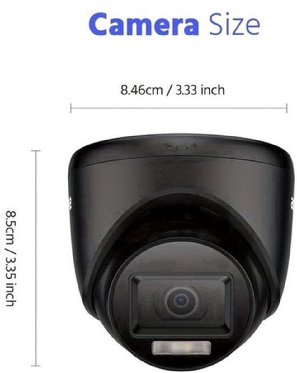 Beveiligingscamera Set – Bewakingscamera – Camerabewaking – CCTV Systeem – Video Surveillance – 8-Kanaals Bedrade 1080p Camera’s – AI Mens- en Voertuigdetectie – 2TB HDD Met Nachtzicht Tot 20 Meter