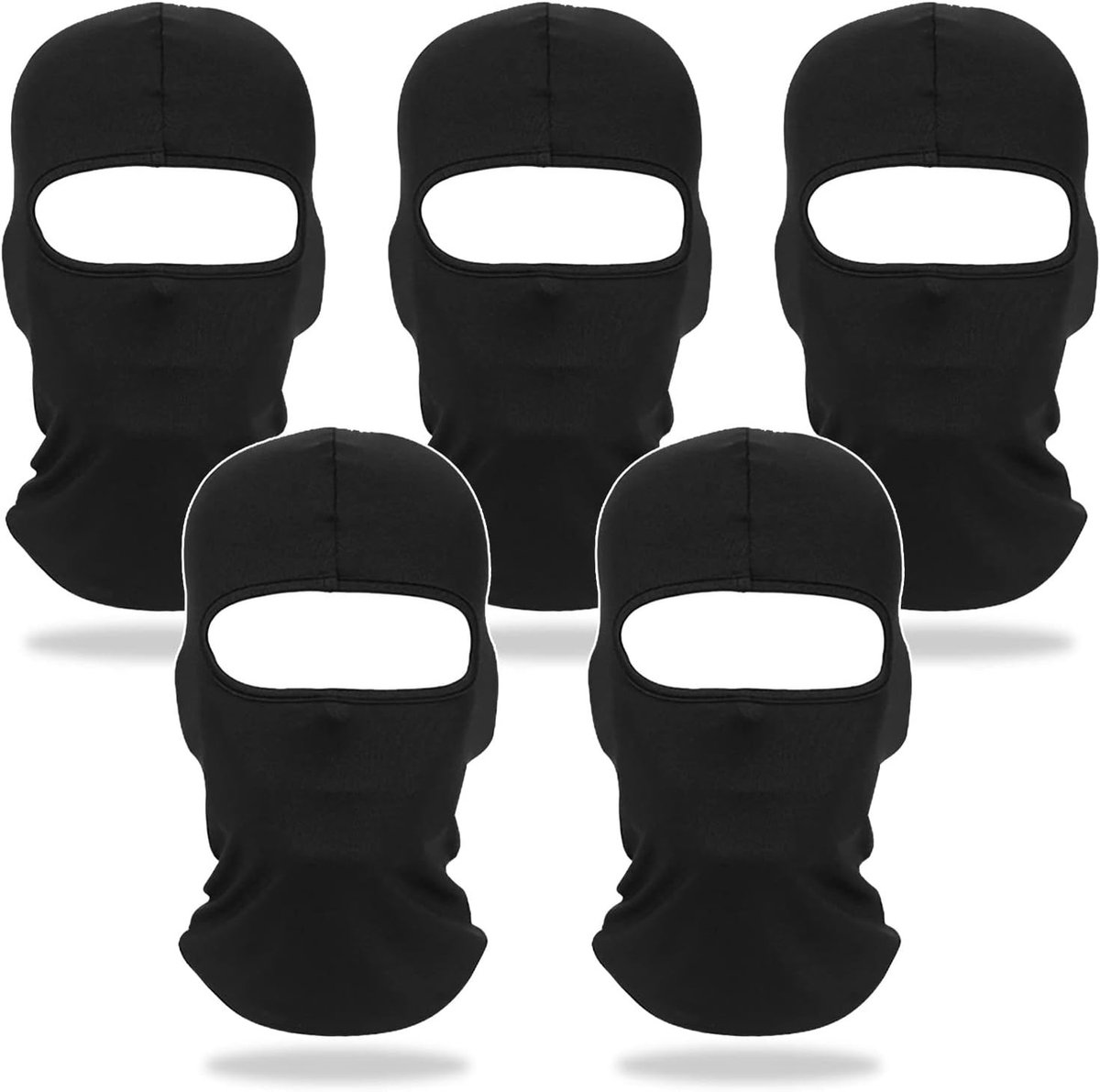 Airsoft masker - 5 stuks - Eén maat - Dun en ademend lycra bivakmuts gezichtsmasker - Voor heren en dames