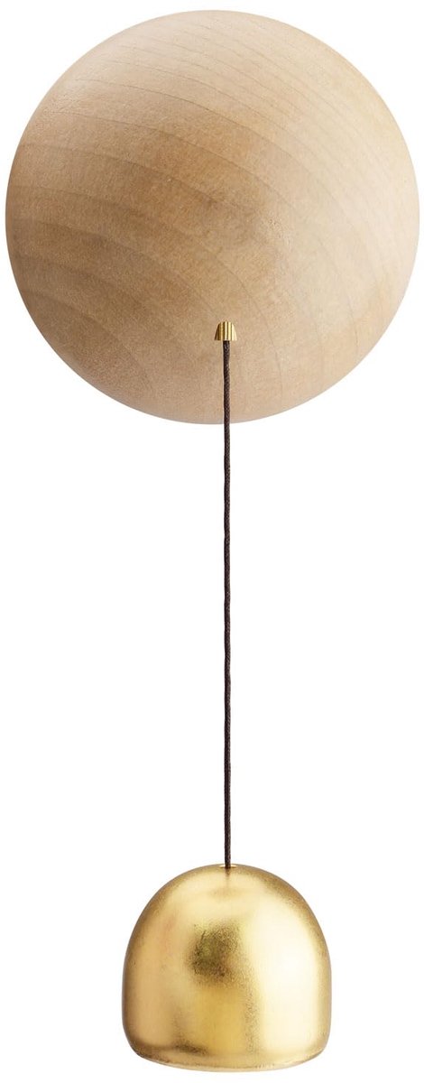Deurbel - deurbel draadloos - Deurbel - houten - magnetische muursticker - Vintage houten Deurbel - Vintage - Met koperen bel - decoratie woonkamer - slaapkamer decoratie - Wanddecoratie - kerst cadeautjes - kerstcadeaus voor volwassenen - 1 stuk