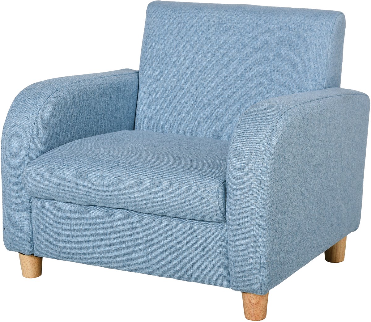 HOMCOM Kinderbank - Linnen - 49x45x44cm - Blauw