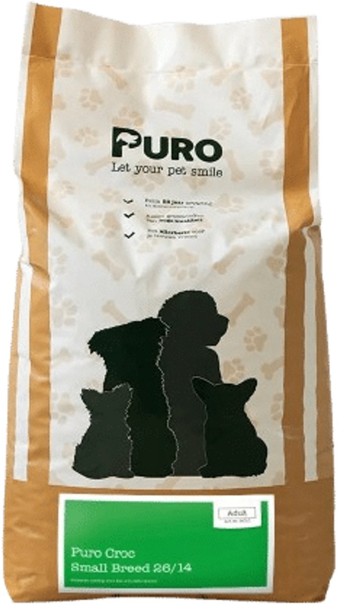 Puro Croc Premium - Small Breed 26/14 - 10 kg - Krokante hondenbrokken