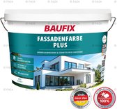 BAUFIX Gevelverf Plus Wit Mat 10L – Waterafstotend & Dampopen – Voor Baksteen, Beton & Stucwerk – Weerbestendige Buitenmuurverf