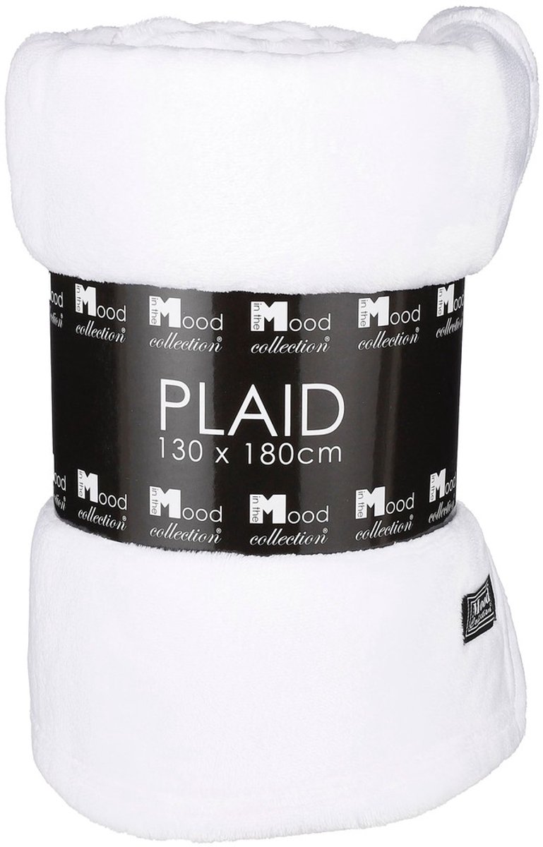 In The Mood Collection Famke Fleece Plaid - L180 x B130 cm - Off white Gebroken wit