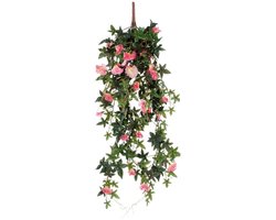 Mica Decorations Petunia Kunst Hangplant - L15 x B20 x H80 cm - Roze
