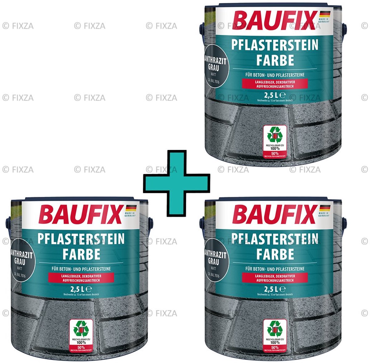 BAUFIX Impregnerende Tuintegel verf antraciet grijs Voordeelverpakking 22,5 m²