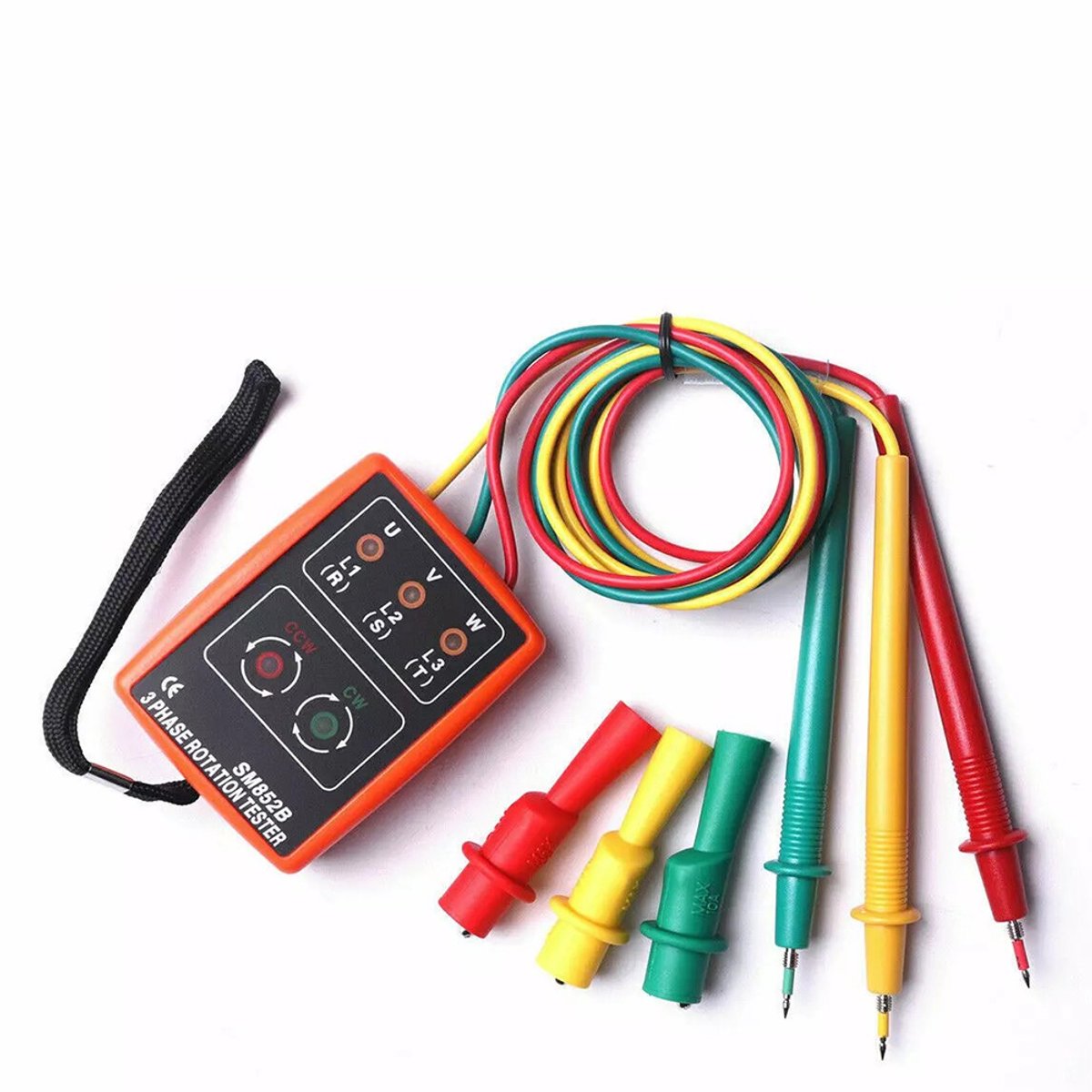 Driefase fasetester - Wisselspanningstester - Roterende magneetveldindicator - Digitale multimeter - Voltmeter - Multimeter - Voltmeter - SM-852B - 20–400 Hz
