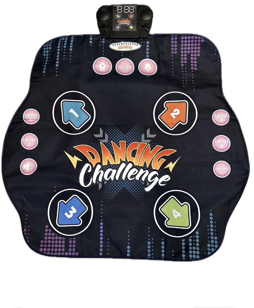 Dansmat voor Kinderen – Interactieve Speelmat met LED-lichten en Muziek – Elektronische Dansmat met Geluidseffecten – Educatief Speelgoed voor Jongens en Meisjes – Antislip Design – Bewegingsspel voor Binnen – Cadeau Idee voor Kinderen vanaf 3 Jaar