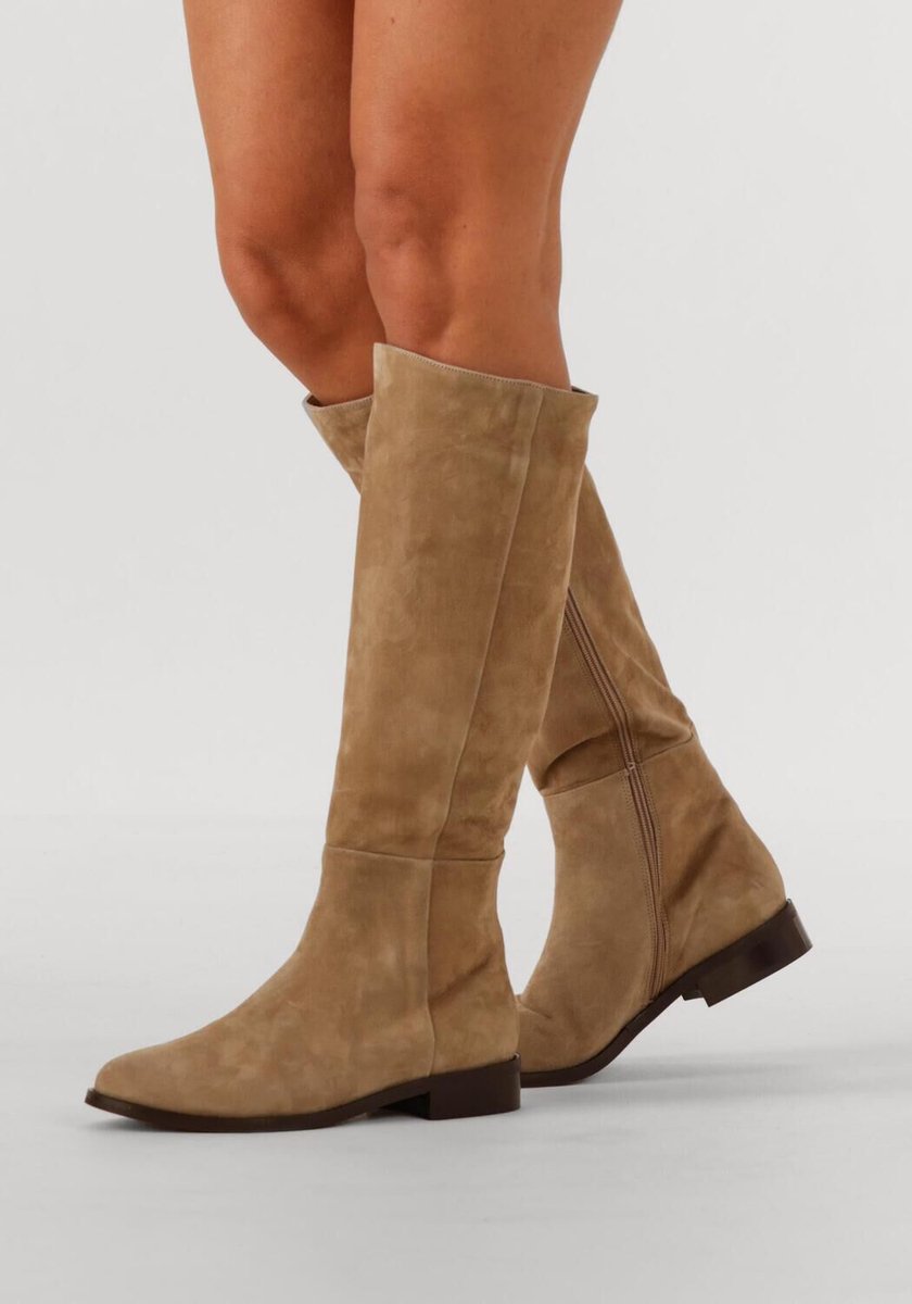 Notre-V 3496 Laarzen - Suède - Dames - Taupe - Maat 42