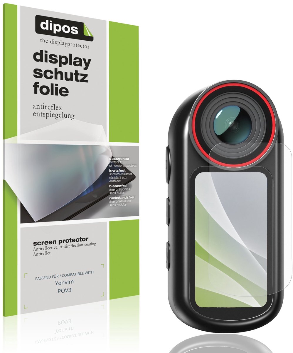 dipos – 4x Matte Beschermfolie geschikt voor Yonvim POV3 | Krasbestendige & antireflecterende Screenprotector Ultra-Thin