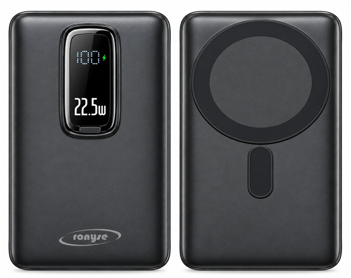 Ronyse Powerbank 20.000 mAh Magnetisch met Draadloos Opladen - Ronyse - €44,99