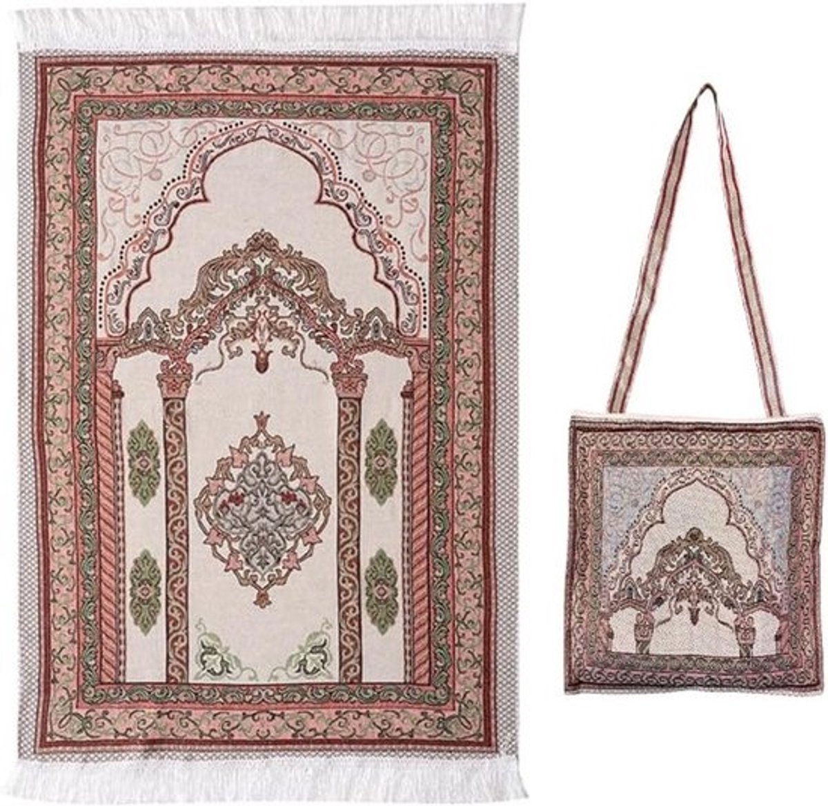 Elegante en draagbare gebedstapijt met tas voor Ramadan - Ideaal voor moslims, religieuze ceremonies en spiritualiteit