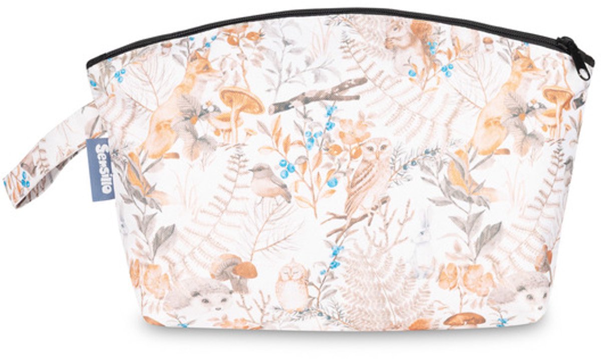 Sensillo toilettas grijs herfstbos print - Cosmeticatas