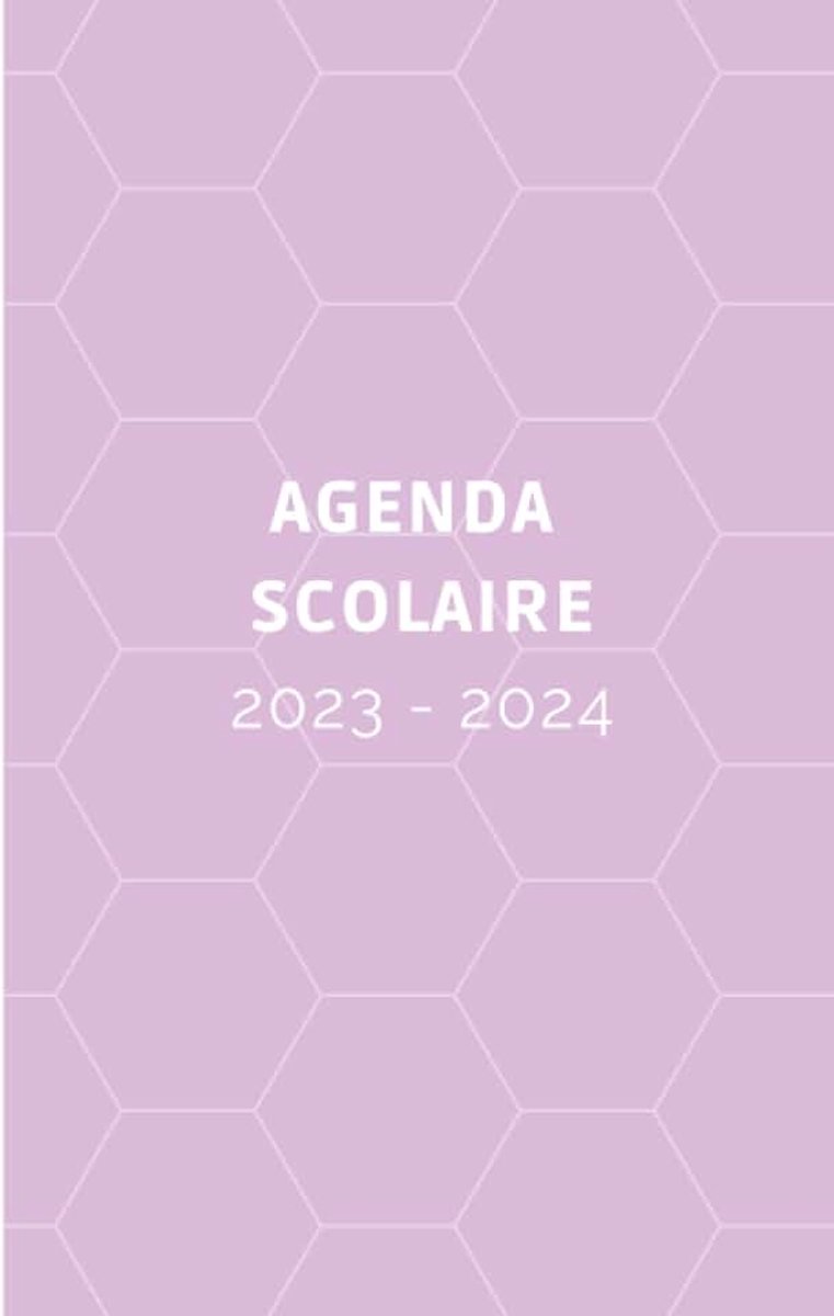 Scolaire pour l'année 2023 - 2024 : cahier de texte et de devoirs pour élèves de primaire, collège et lycée mais aussi étudiants - Couverture rose pastel