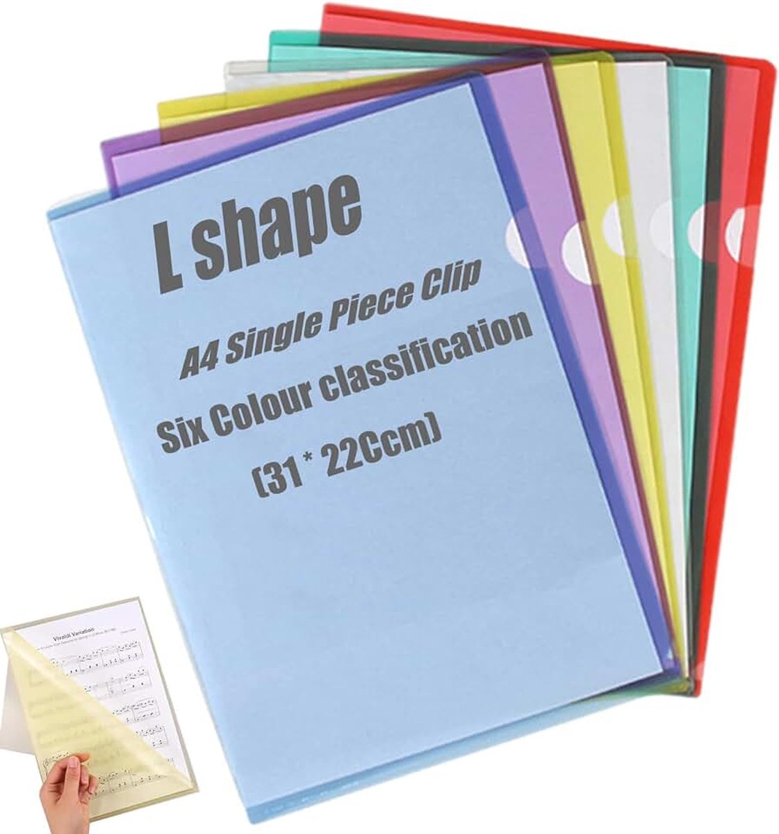 Doorzichtige plastic mappen 30 stuks
