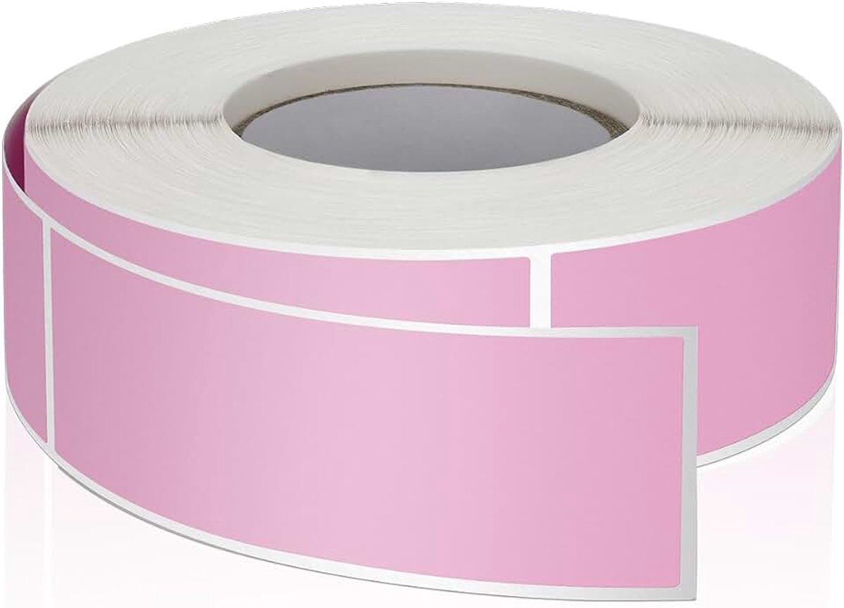Rechthoekige stickers 7,6 x 2,5 cm kleurcodering zelfklevende etiketten verhuizing rollen verwijderbaar 500 stuks