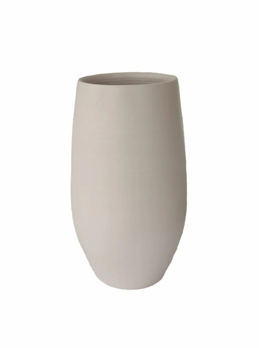 HS Potterie Vaas petra d27h45cm beige