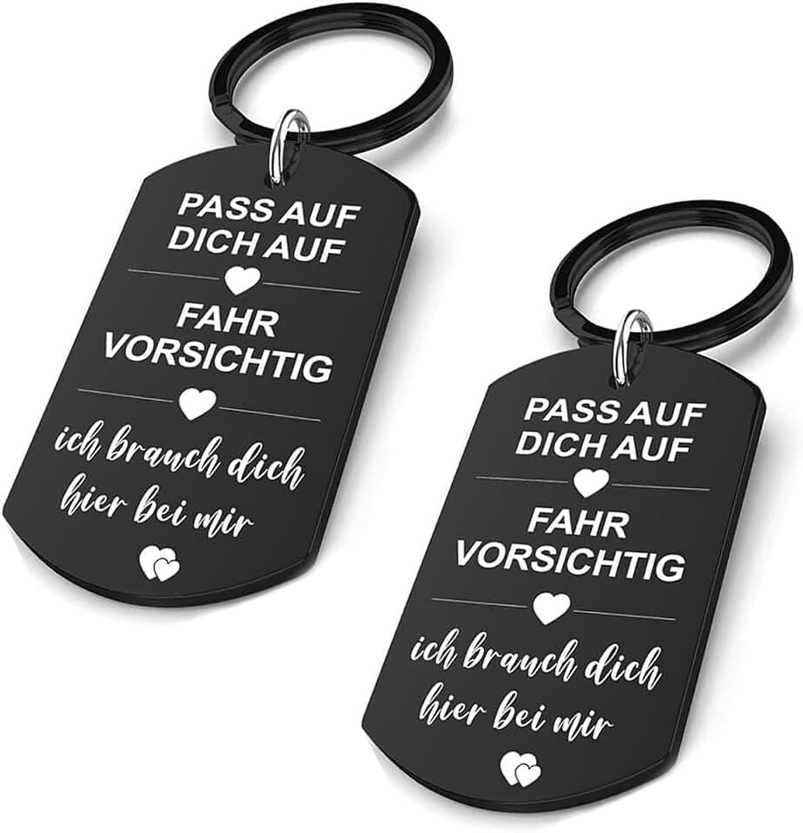 2 Zwarte Sleutelhangers Met Tekstpatronen, Kerstcadeautjes, Krasbestendig En Makkelijk Schoon Te Maken, Anti-Verloren Rugzak.
