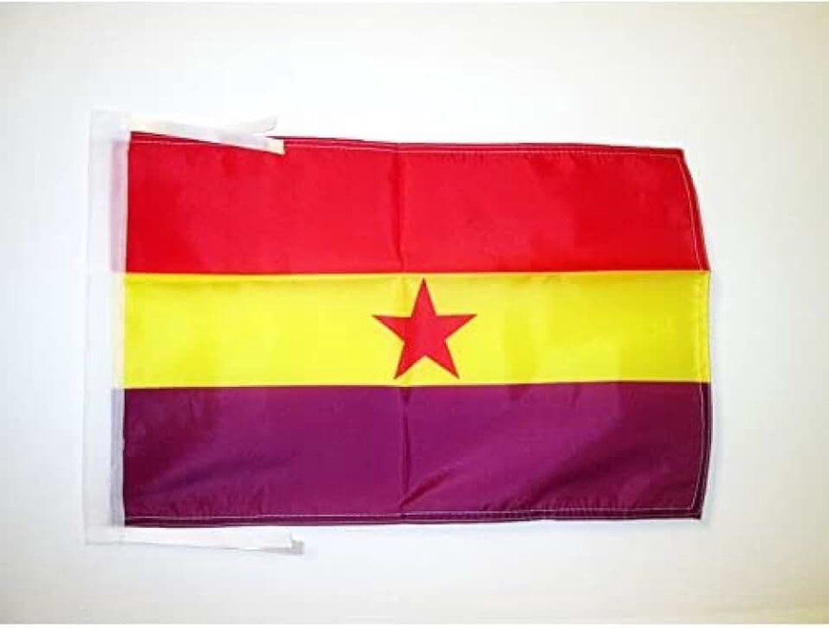 Rode ster 45x30 cm Koorden | Binnen en buiten decoratieve vlag dubbel gestikte naden en verstevigde randen 100D polyester