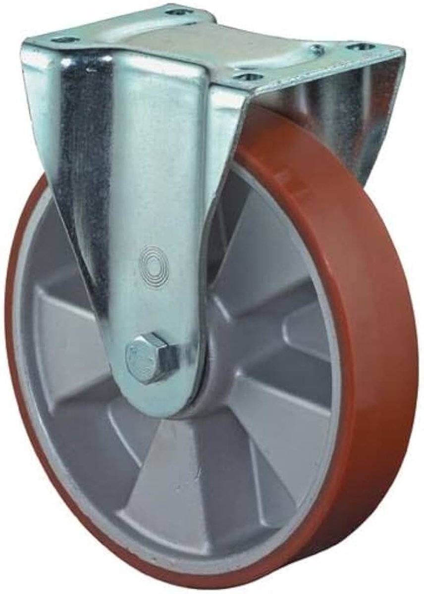 Wielen bokwiel gietijzeren polyurethaan wiel aluminium velg Ø 200 mm