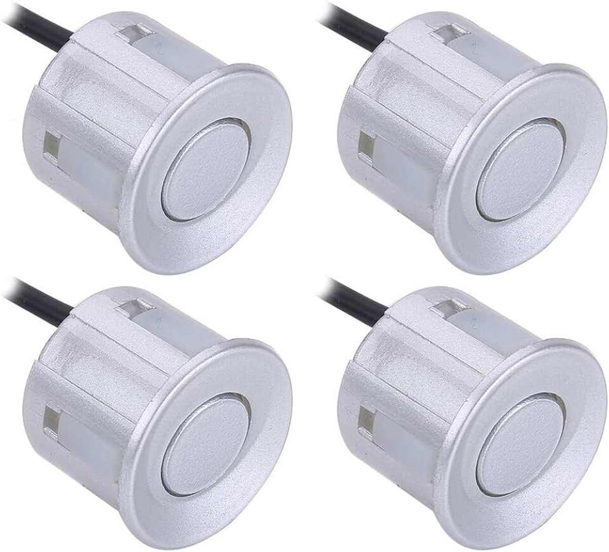Sensor, 4 Stuks Universele Parkeer Achteruitrijsensor Park Aid Sensoren Sensoren Voor Auto Probe Backup Assist(Zilver)